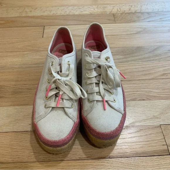 Keds x Kate Spade New York Triple Up Neon Raffia Platform Sneakers Size 7 - Picture 3 of 11